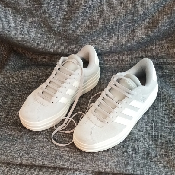 Adidas Gray and White Sneakers - Picture 1 of 4